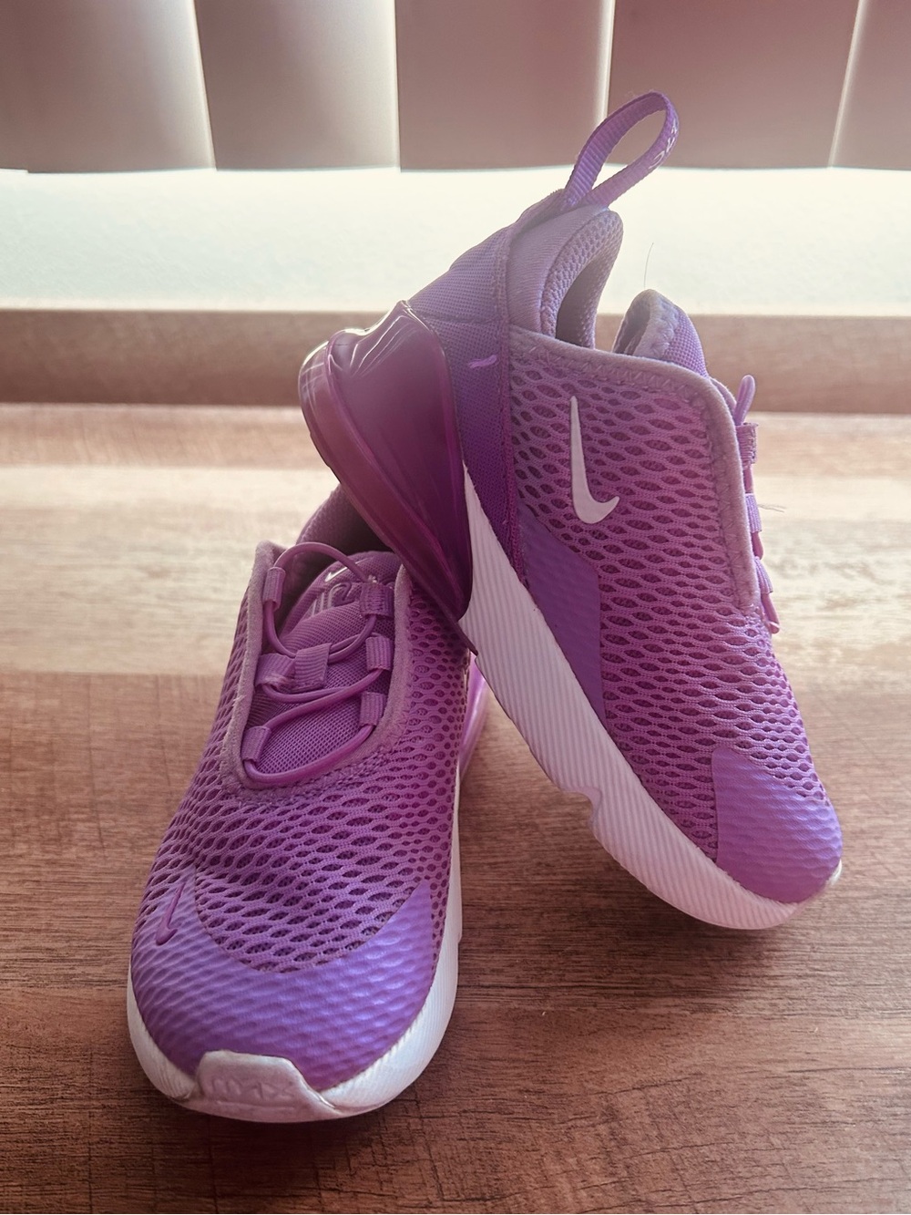 Nike Air Max 270 Kids Purple Athletic Sneakers, Size 9C. - Picture 11 of 15